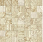 Beige marble mosaic tiles on mesh